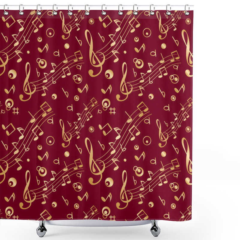 Personality  Seamless With Some Musical Notes Shower Curtains