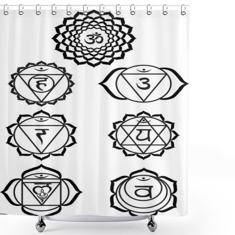 Personality  Seven Chakras Shower Curtains