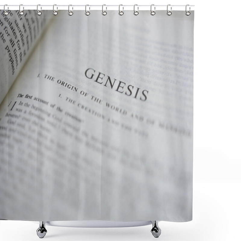 Personality  Word Of God - Genesis From An Angle Shower Curtains