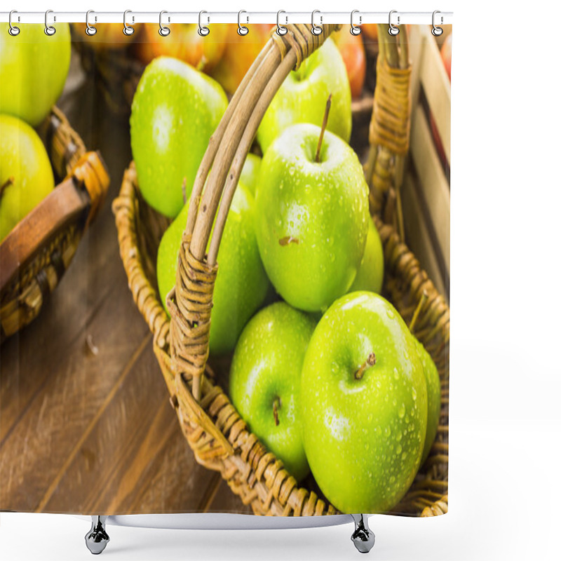 Personality  Variety Of Organic Apples Shower Curtains