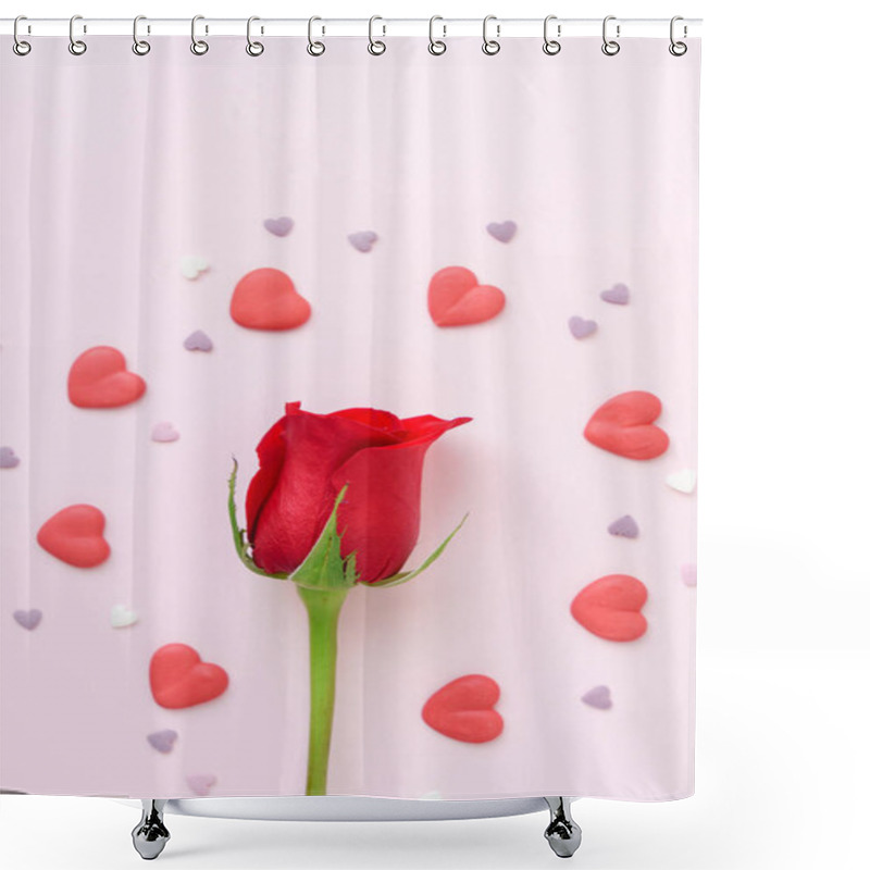 Personality  Fresh Red Rose Shower Curtains