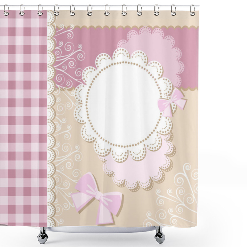 Personality  Template Frame Design For Card Shower Curtains