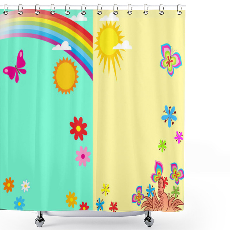 Personality  Frame On A Summer Theme Shower Curtains