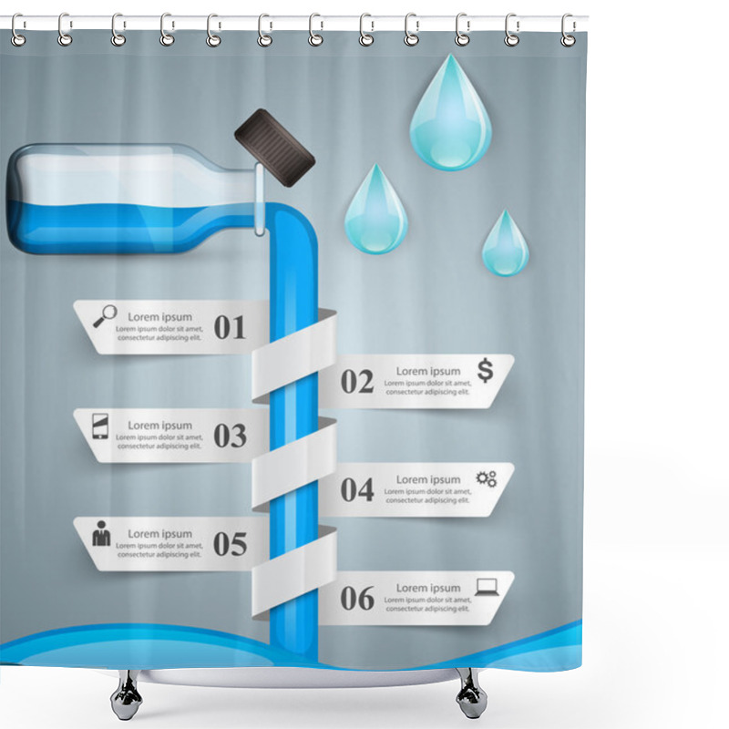 Personality  Business Infographics. Medicine Bottles,  Recipe Icon. Shower Curtains