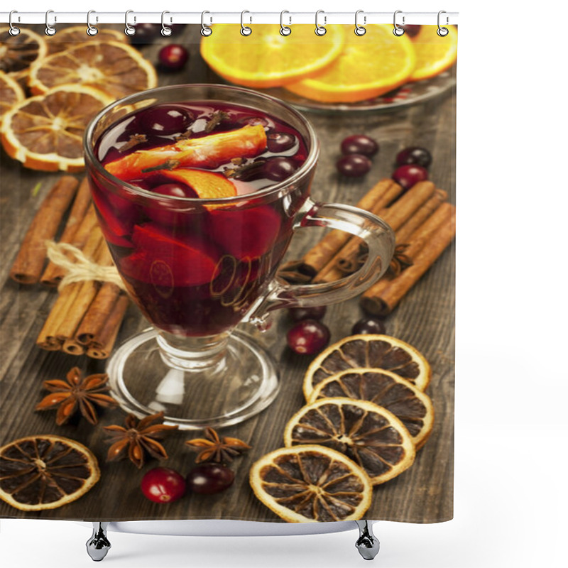 Personality  Winter Hot Drink With Spices Shower Curtains