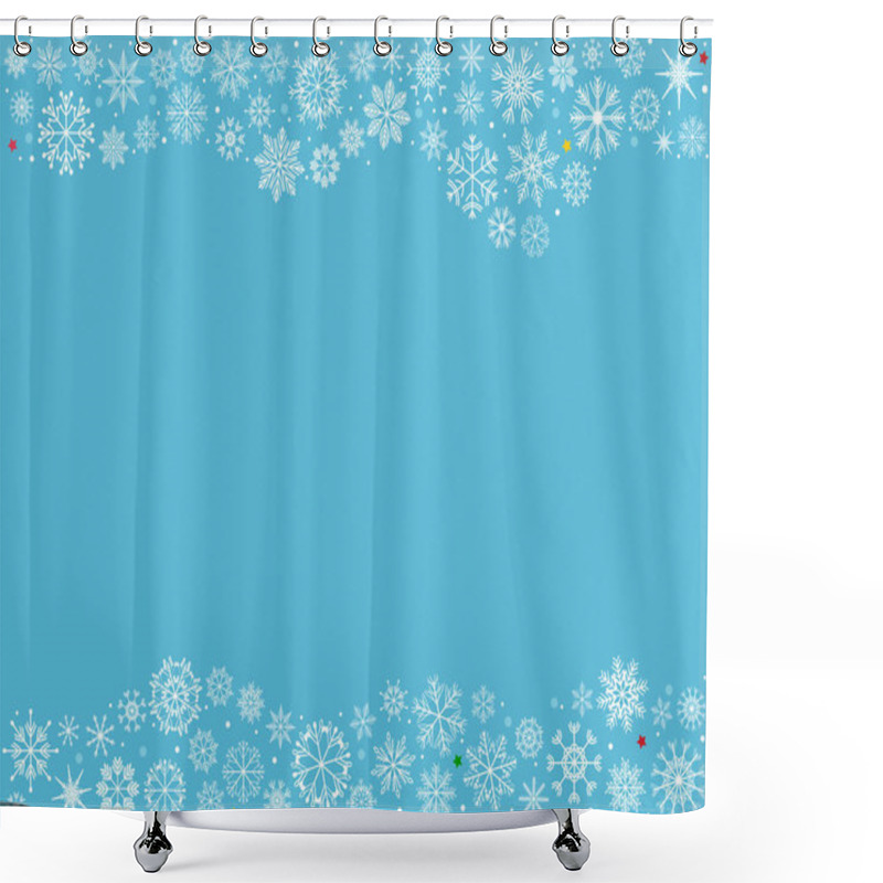 Personality  Vector Illustration Set Of Hand Drawn White Snowflakes As Christmas Holiday Decorating Element Shower Curtains