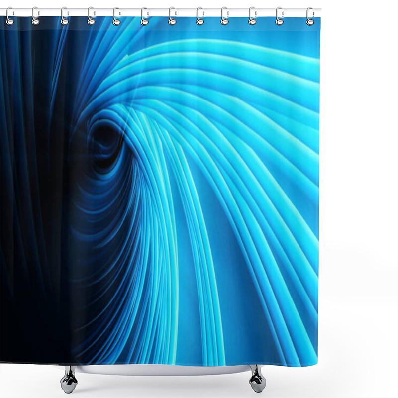 Personality  Technology Abstract With Futuristic Lines As Art Shower Curtains