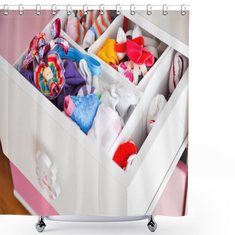 Personality  Baby Girl Drawer Shower Curtains