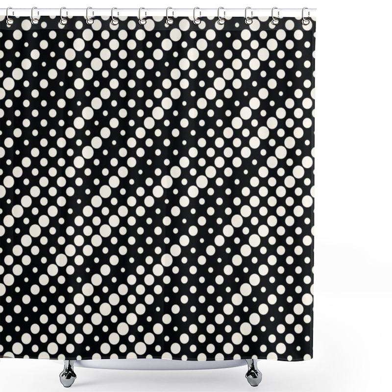 Personality  Geometric Dots Halftone Gradient Seamless Pattern Design Shower Curtains