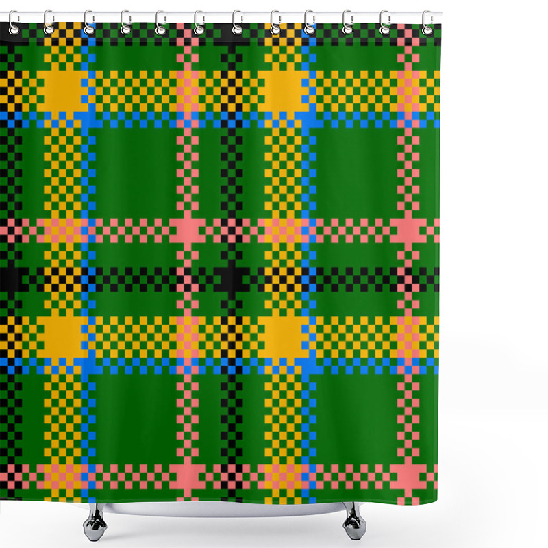 Personality  Seamless Plaid Pattern Shower Curtains