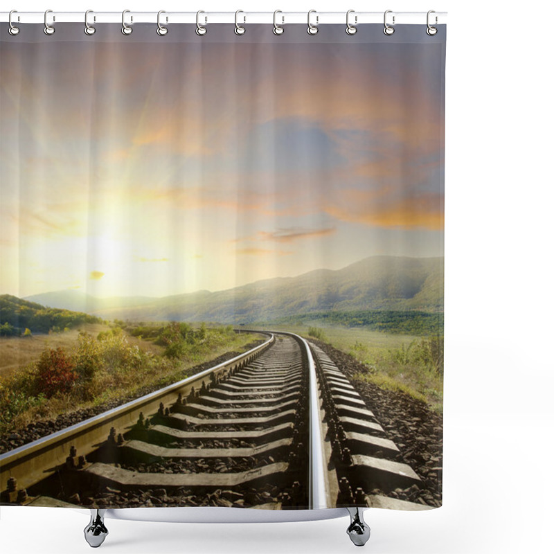 Personality  Railroad Shower Curtains