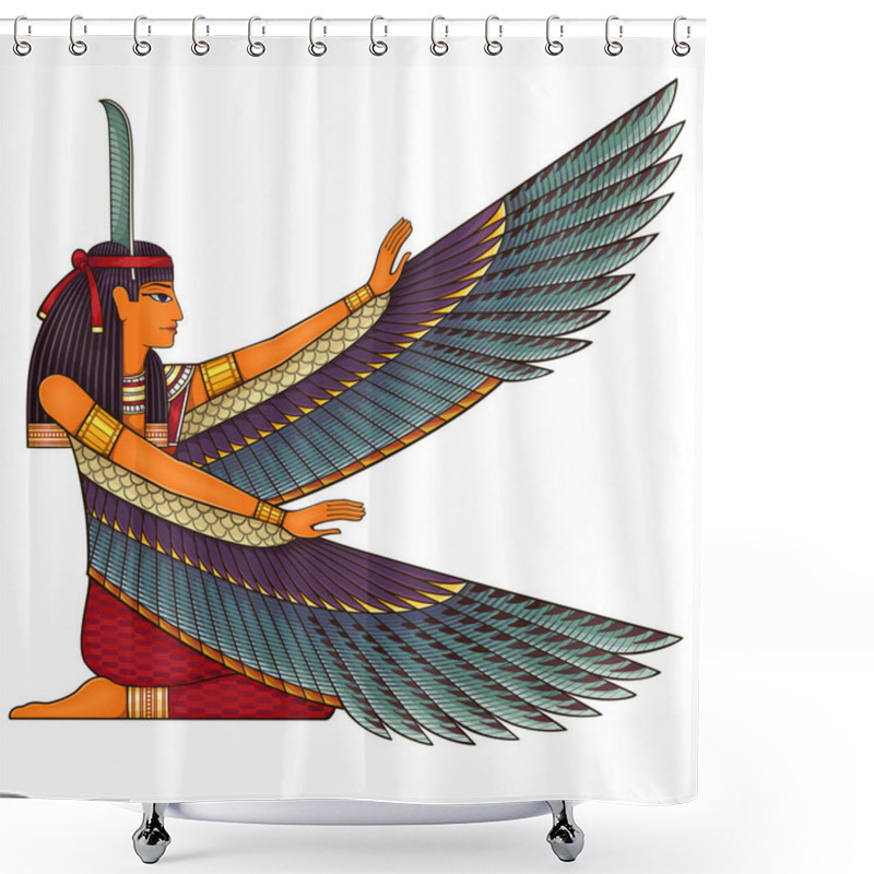 Personality  Egyptian Ancient Symbol.Religion Icon.Egypt Deiteis.Culture.Design Element.Isis. Shower Curtains