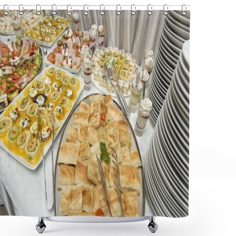 Personality  Various Food On The Table Shower Curtains