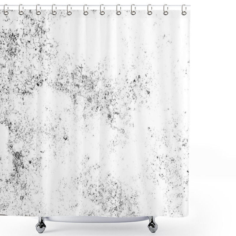 Personality  Grunge Concrete Texture. Cement Overlay Black And White Texture. Shower Curtains