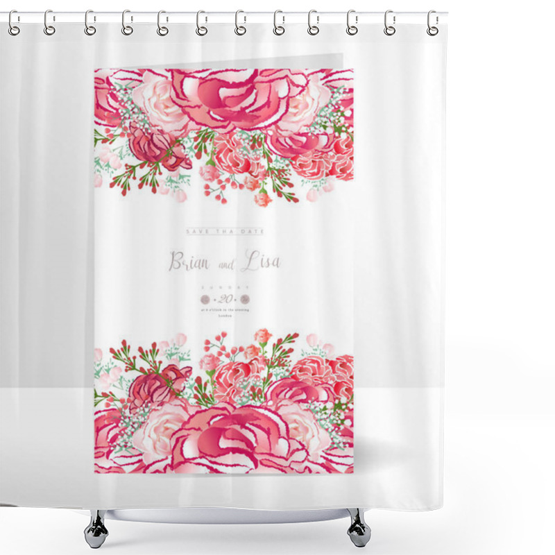 Personality  Luxury Greeting Card Beautiful Flowers Style. Shower Curtains