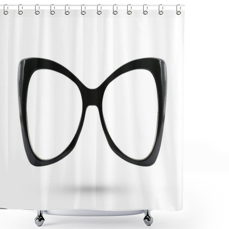 Personality  Cat Eyes Masquerade Fashion Glasses Style Isolated On White Back Shower Curtains