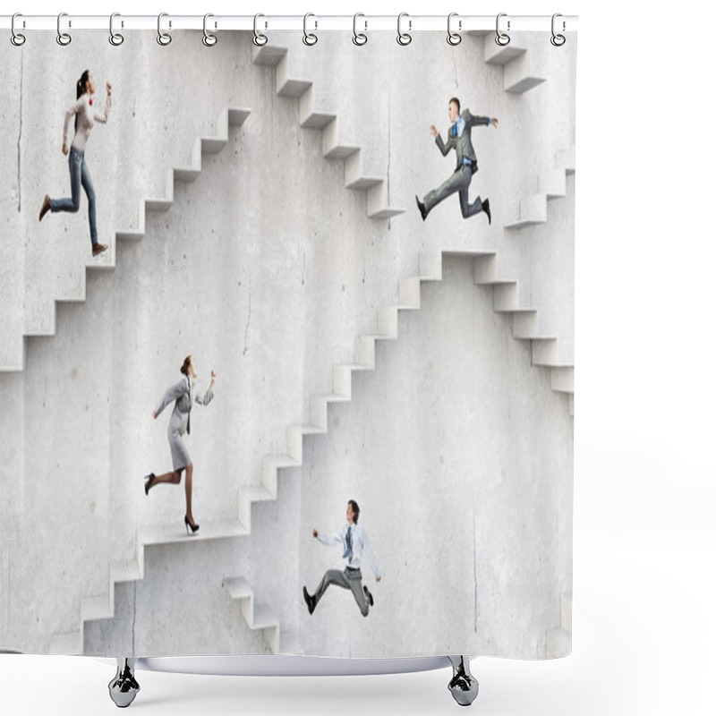 Personality  Up The Career Ladder Shower Curtains