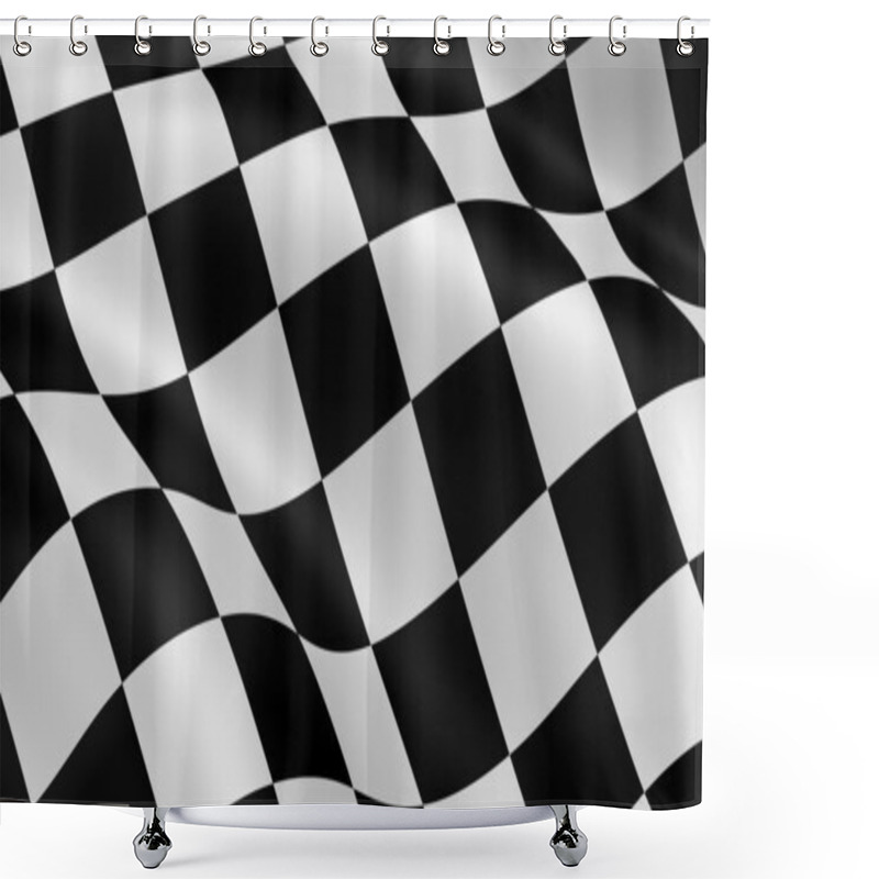 Personality  Checkered Flag Shower Curtains