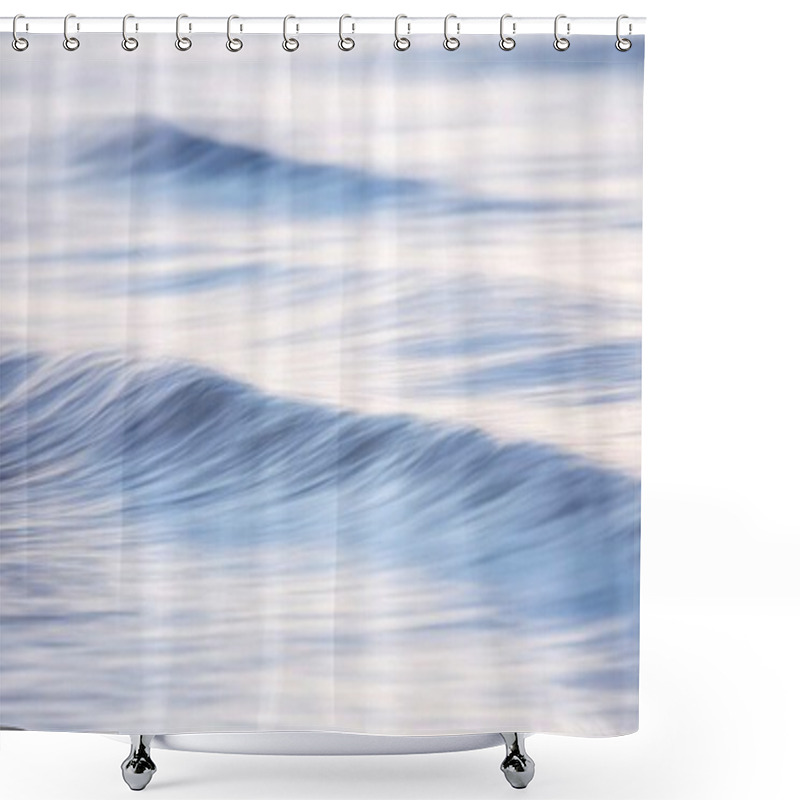 Personality  Serene Blue Ocean Waves Creating A Calming Effect. Shower Curtains