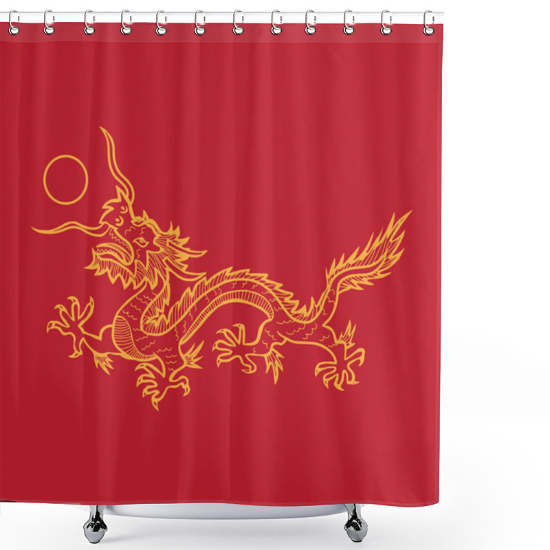 Personality  Cartoon Vector Japanese Dragon Shower Curtains