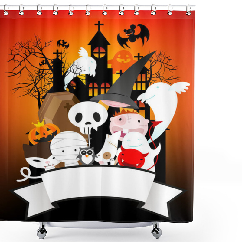 Personality  Halloween Party Shower Curtains