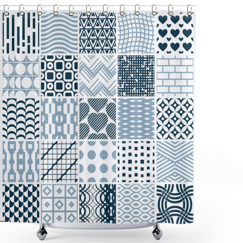 Personality  Geometric Shapes Seamless Patterns Set Shower Curtains