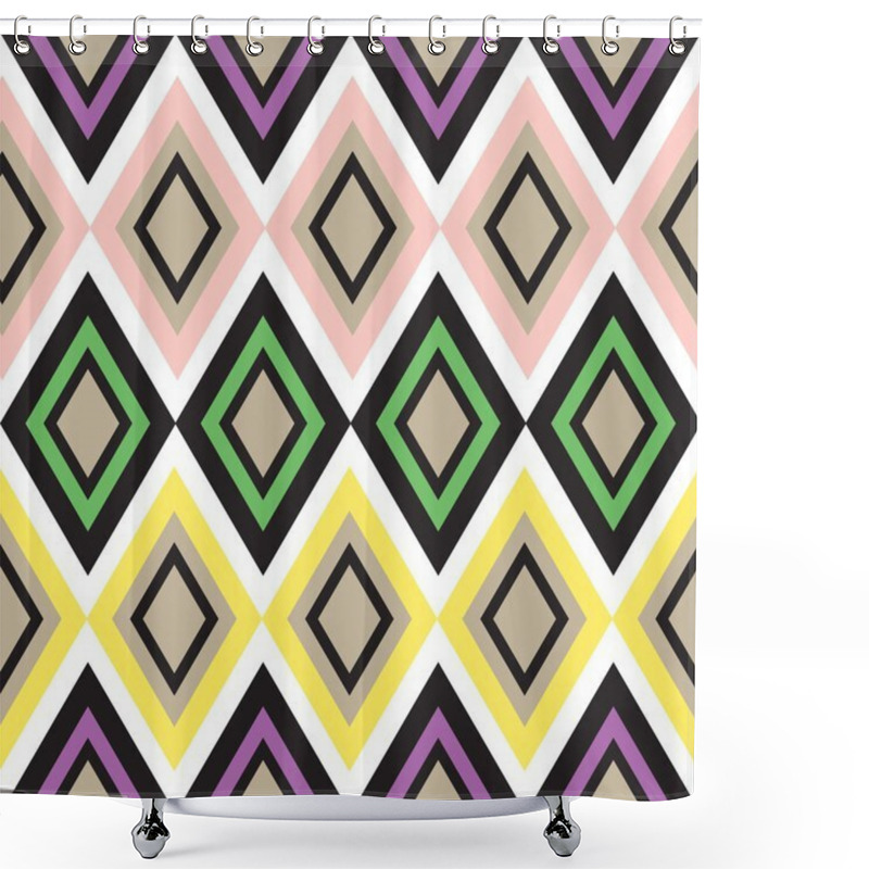 Personality  Seamless Geometrical Pattern Shower Curtains