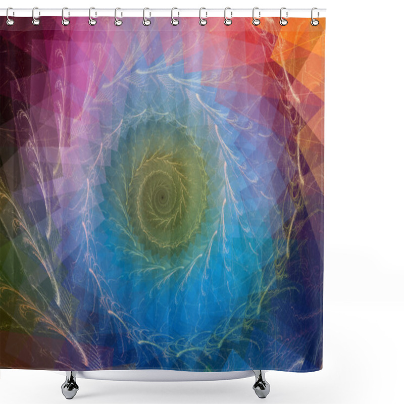 Personality  Spiral Background.  Shower Curtains