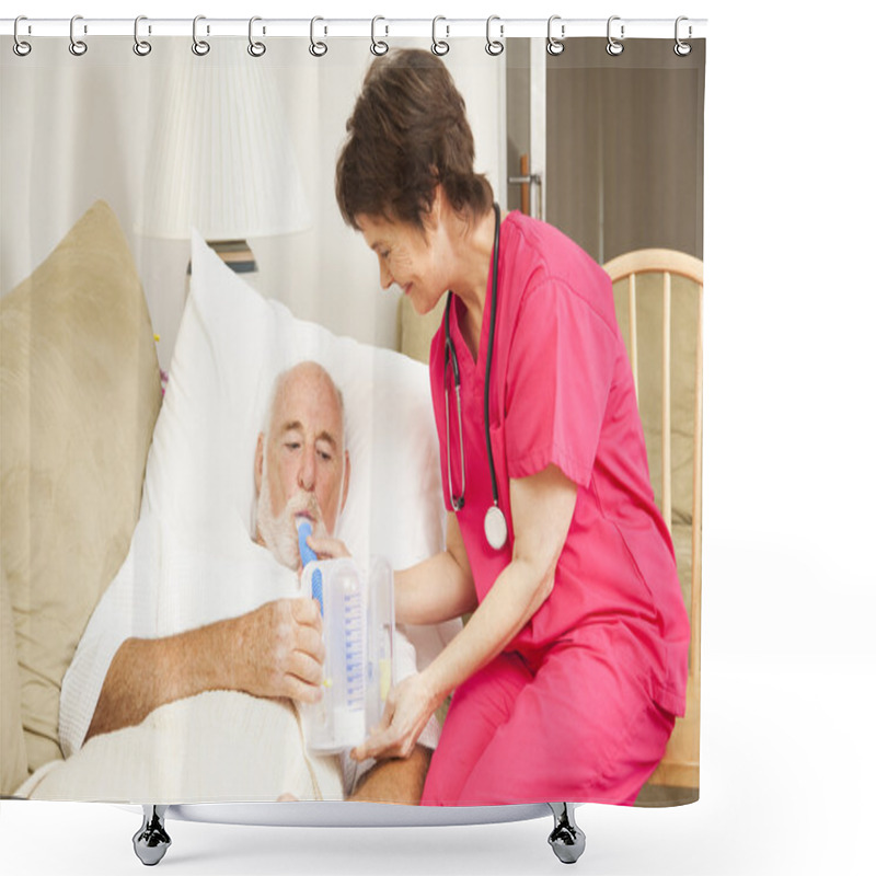 Personality  Home Nursing - Breathing Exercise Shower Curtains