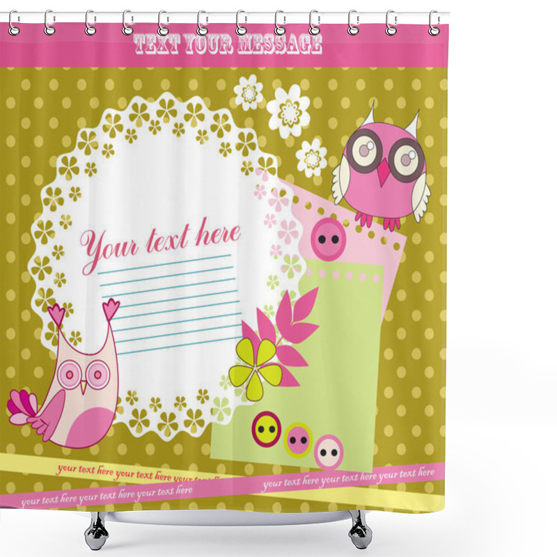 Personality  Love Owls Set Shower Curtains