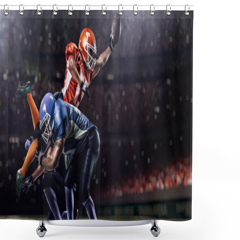 Personality  American Football Player In Action Shower Curtains