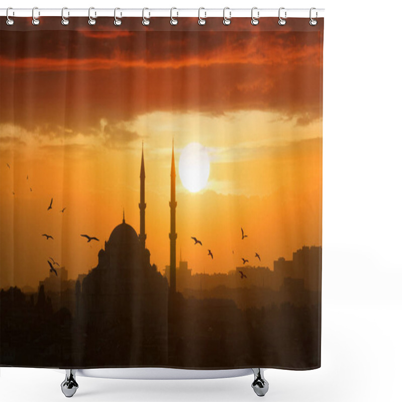 Personality  Glowing Sunset In Istanbul, Turkey Shower Curtains