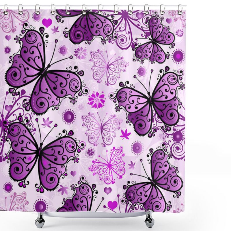 Personality  Spring Seamless White Pattern Shower Curtains