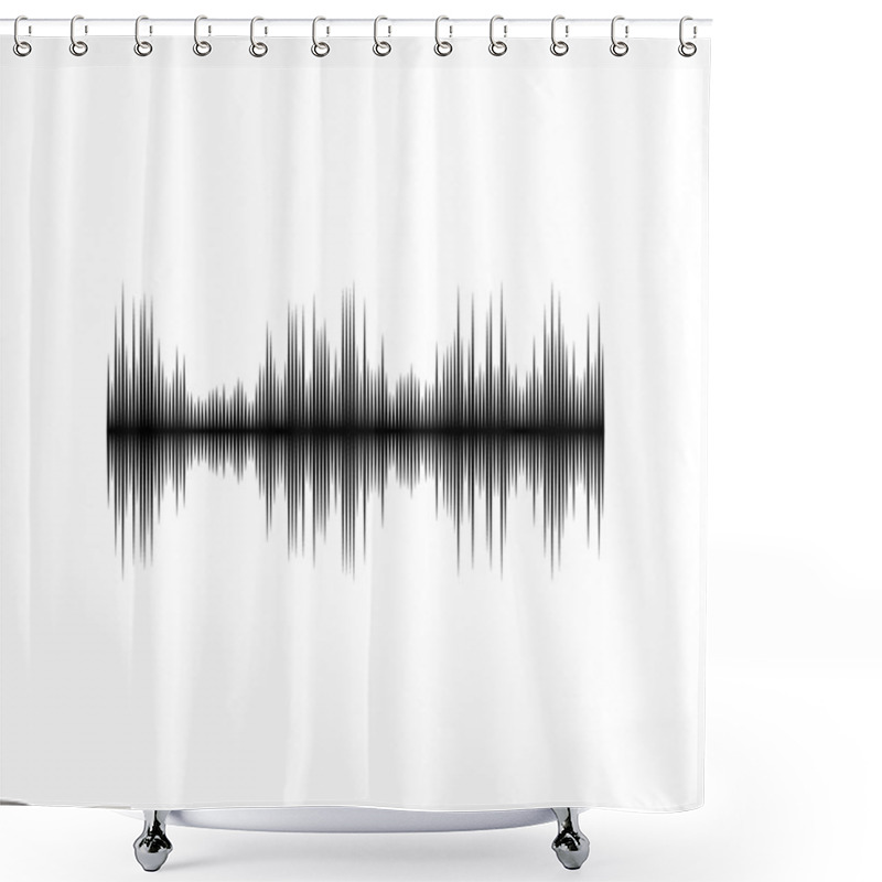 Personality  Sound Or Audio Wave Shower Curtains