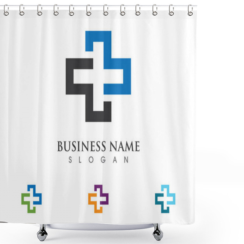 Personality  Health Medical Logo Template Shower Curtains