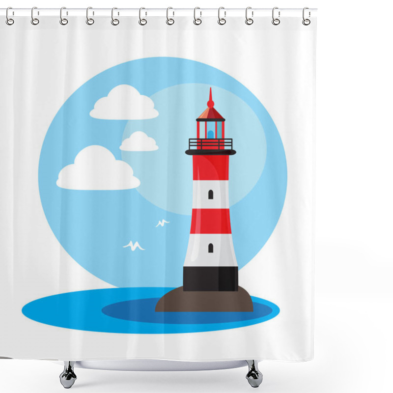 Personality  Lighthouse-09 Shower Curtains