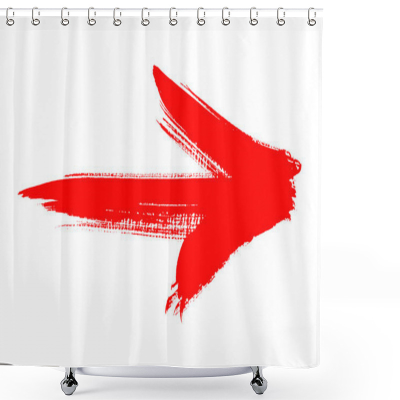 Personality  Red Grunge Arrow Shower Curtains