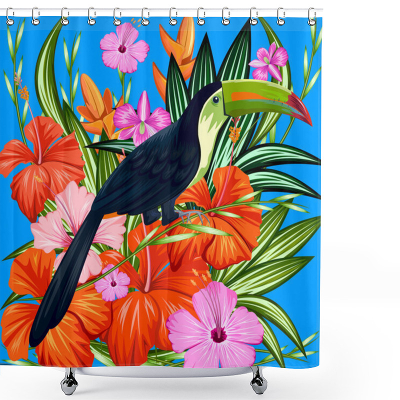 Personality  Exotic Tropical Background Shower Curtains