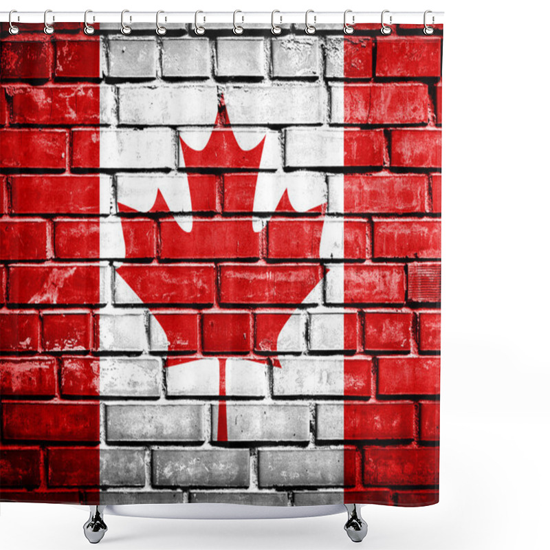 Personality  Grunge Canada Flag With Stains Shower Curtains