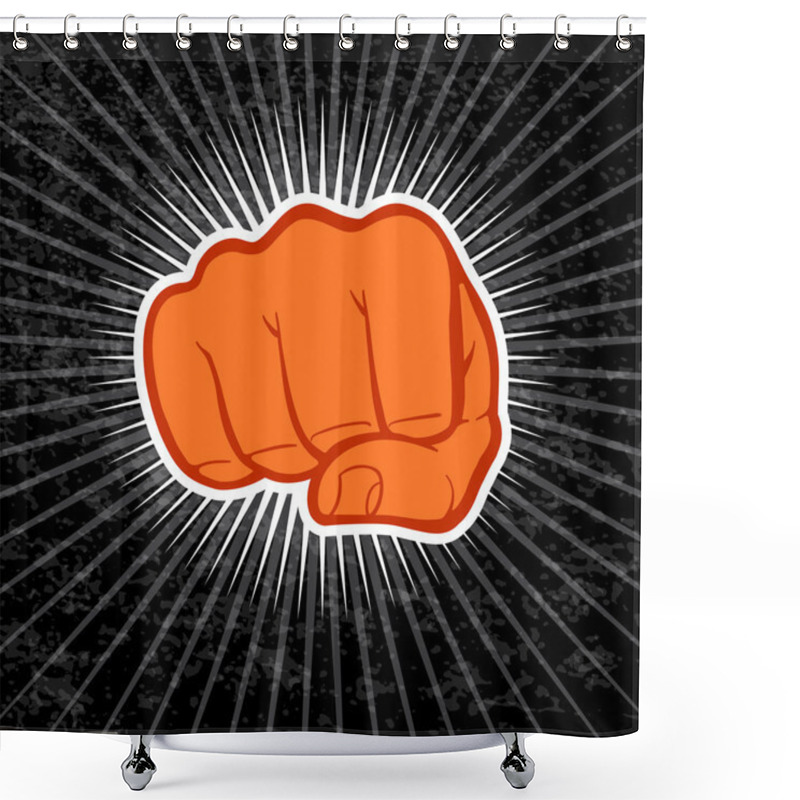 Personality  Fist Shower Curtains