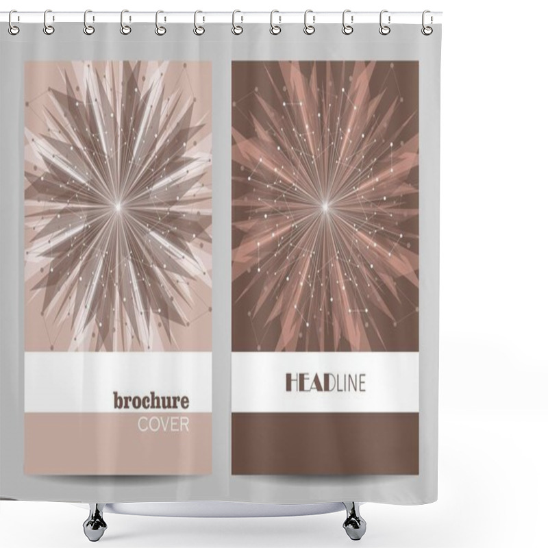 Personality  Vector Templates For Brochure Cover In A4 Size. Shower Curtains