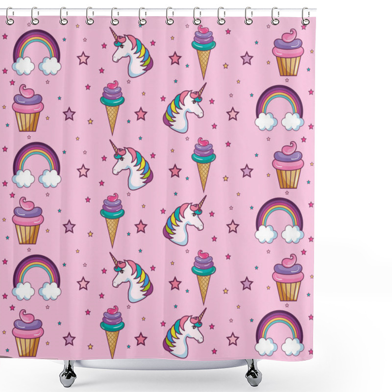 Personality  Kawaii Pattern Design. Shower Curtains