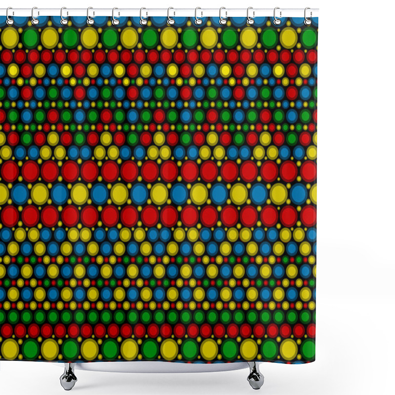 Personality  Australian Dot Pattern. Australian Aboriginal Geometric Art Conc Shower Curtains