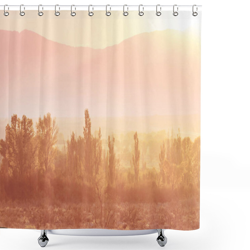 Personality  Sunny Autumn Meadow. Natural Background. Shower Curtains