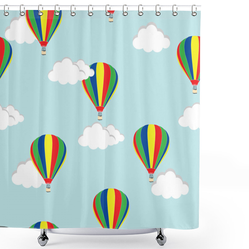 Personality  Hot Air Balloon Pattern Shower Curtains