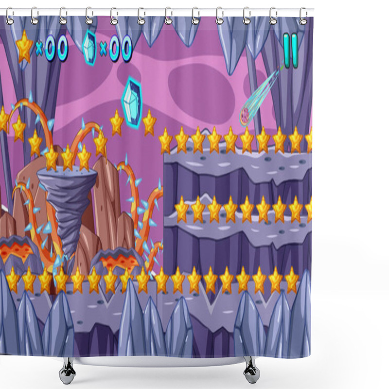 Personality  A Game Template Galaxy Space Scene Illustration Shower Curtains