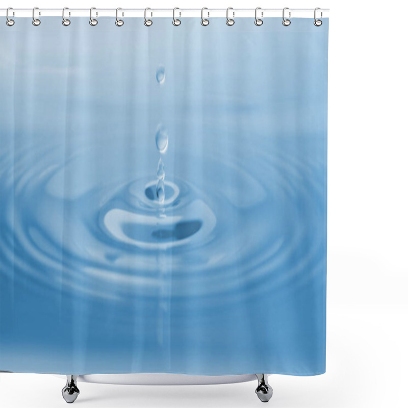 Personality  Splash Of Water With Drops As Background, Closeup Shower Curtains