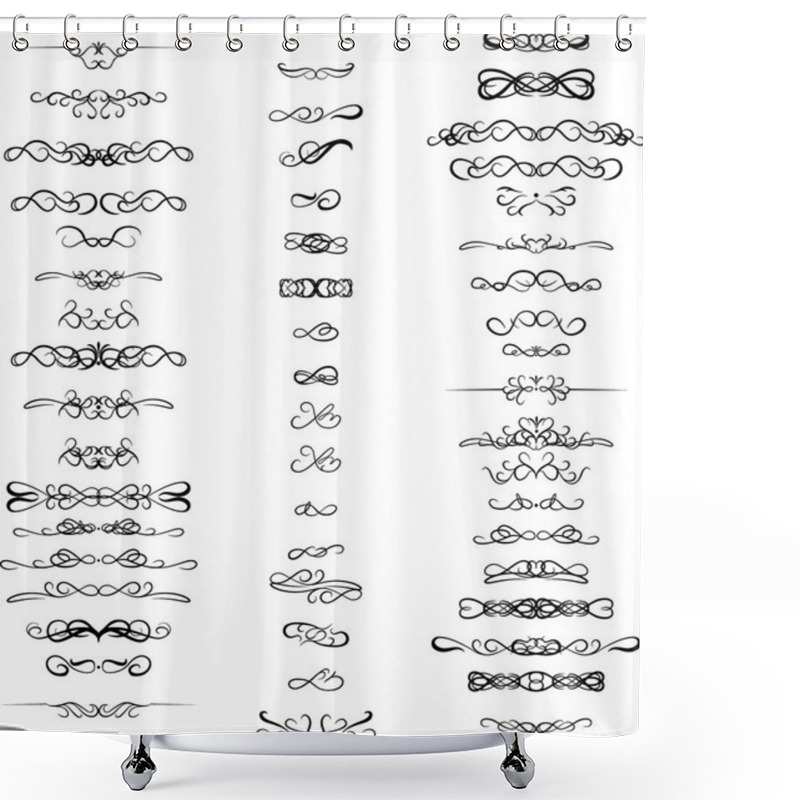 Personality  Text Separator, Set Of Decorative Page Dividers Shower Curtains