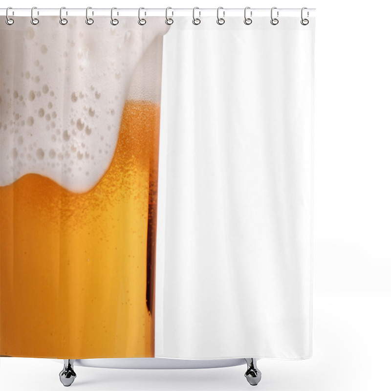 Personality  Glass Of Beer Close-up Shower Curtains