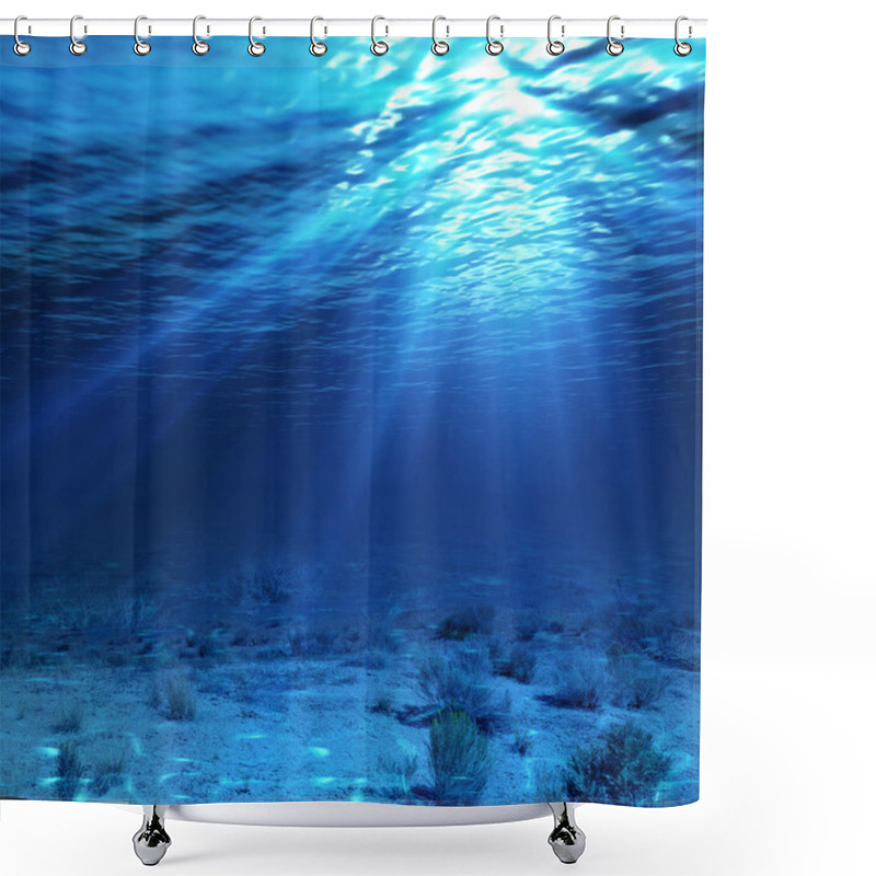 Personality  Underwater Landscape And Backdrop With Algae Shower Curtains